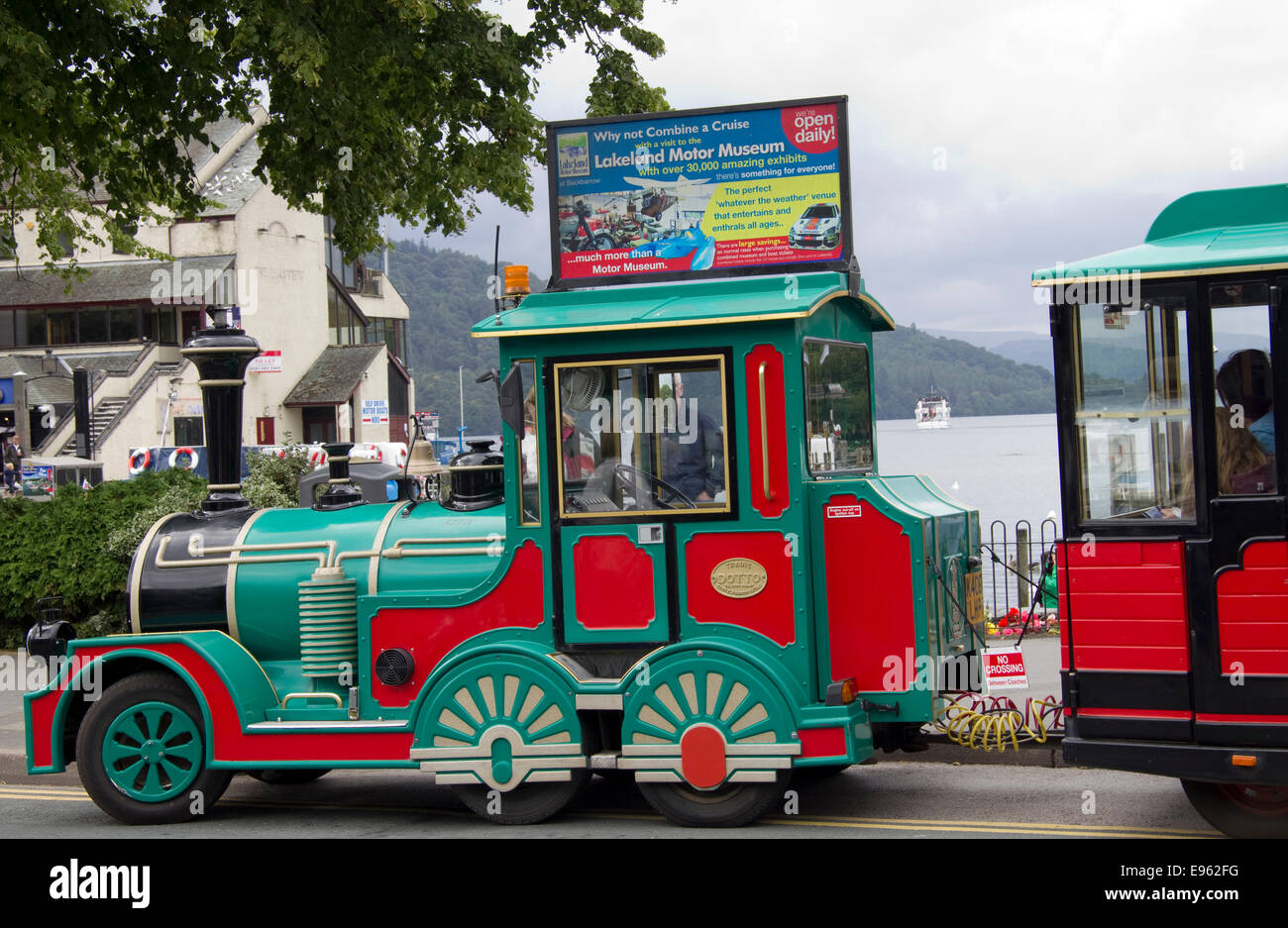 Little train in Bowness on Windermere Lake District UK Stock Photo Alamy