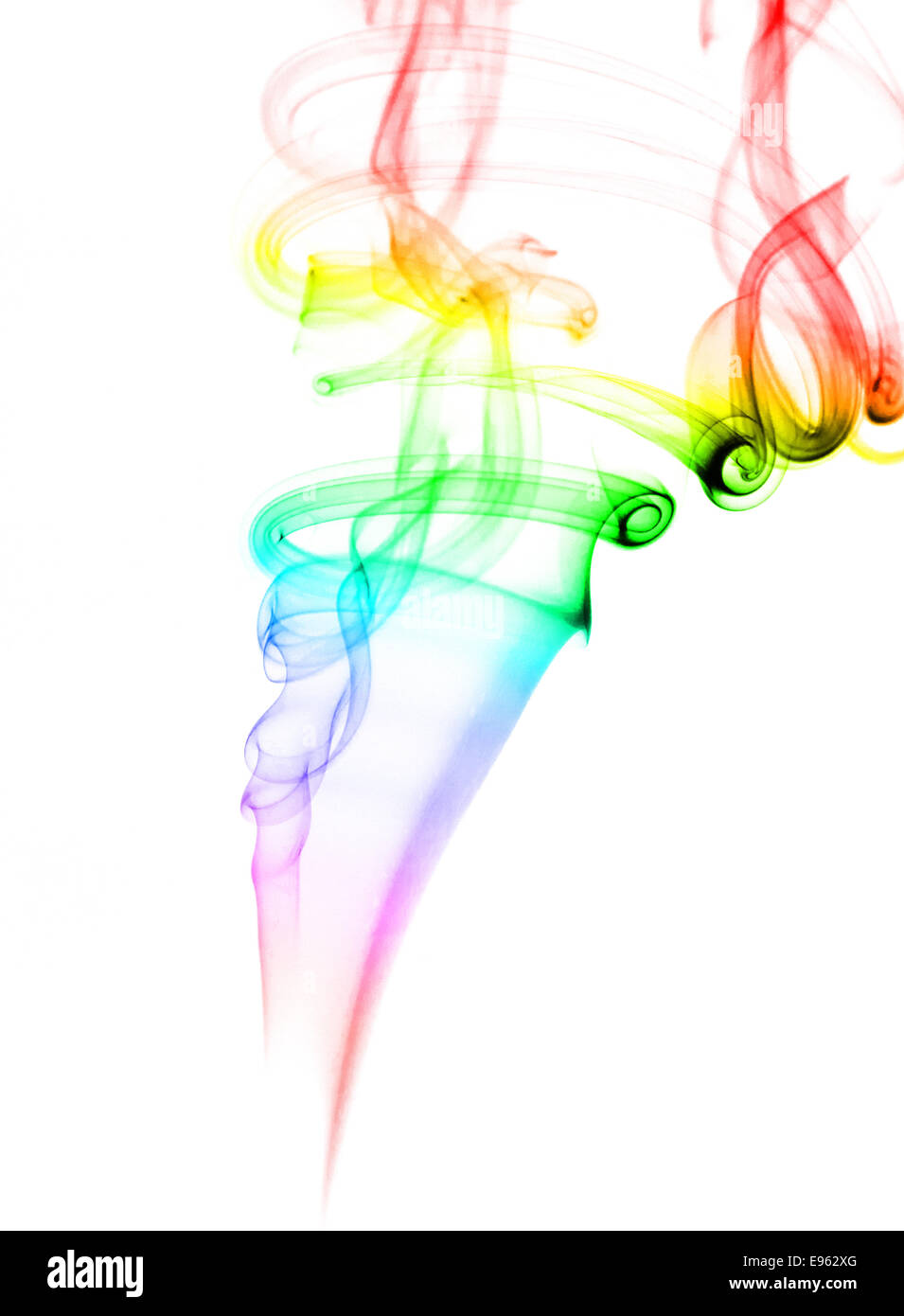 Abstract of color smoke on white background Stock Photo - Alamy