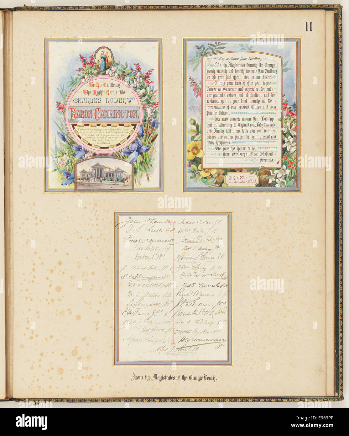 Addresses Presented To Lord Carrington Governor Of New South Wales