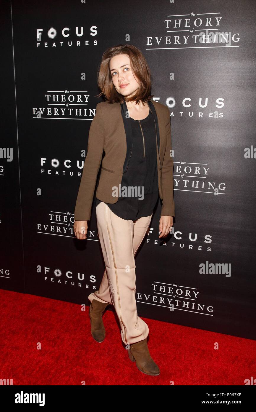 New York, NY, USA. 20th Oct, 2014. Megan Boone at arrivals for THE ...