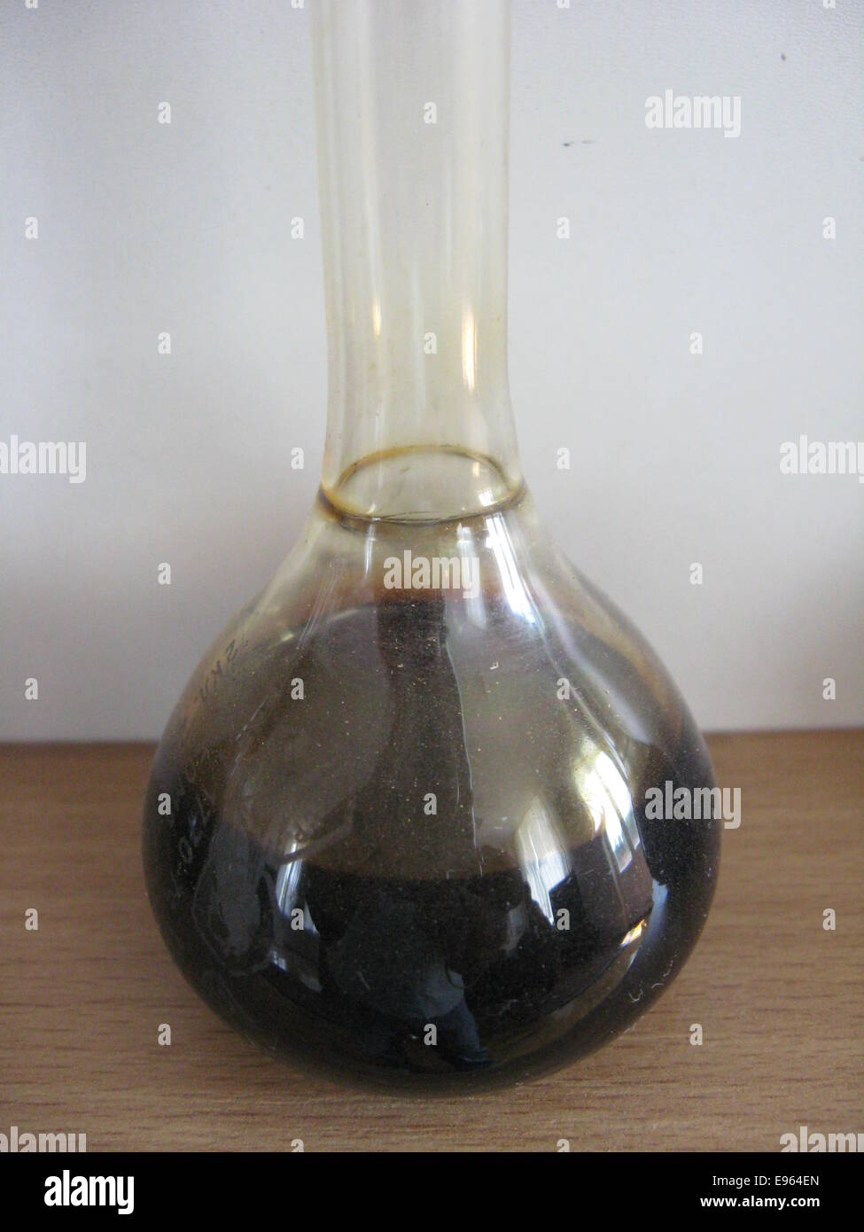 image of sample of oil in a flask Stock Photo