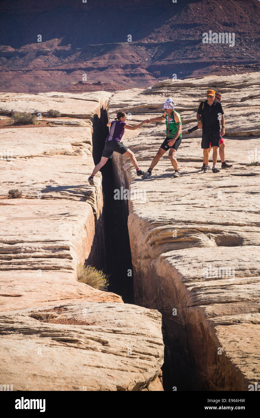 black crack in canyonlands national park