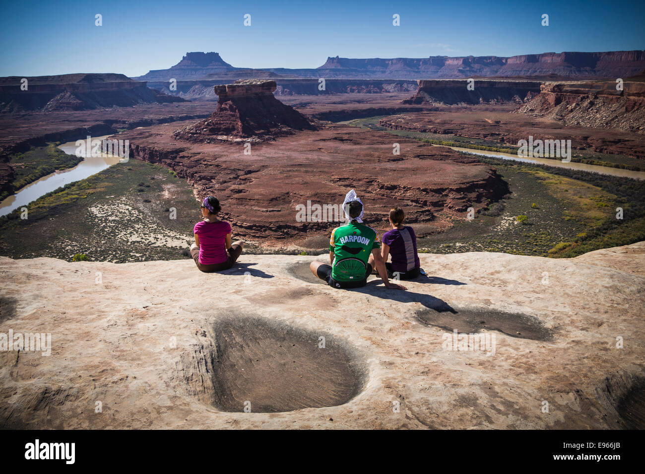 View from the White Rim trail, Canyonlands National Park, Moab, Utah. Stock Photo
