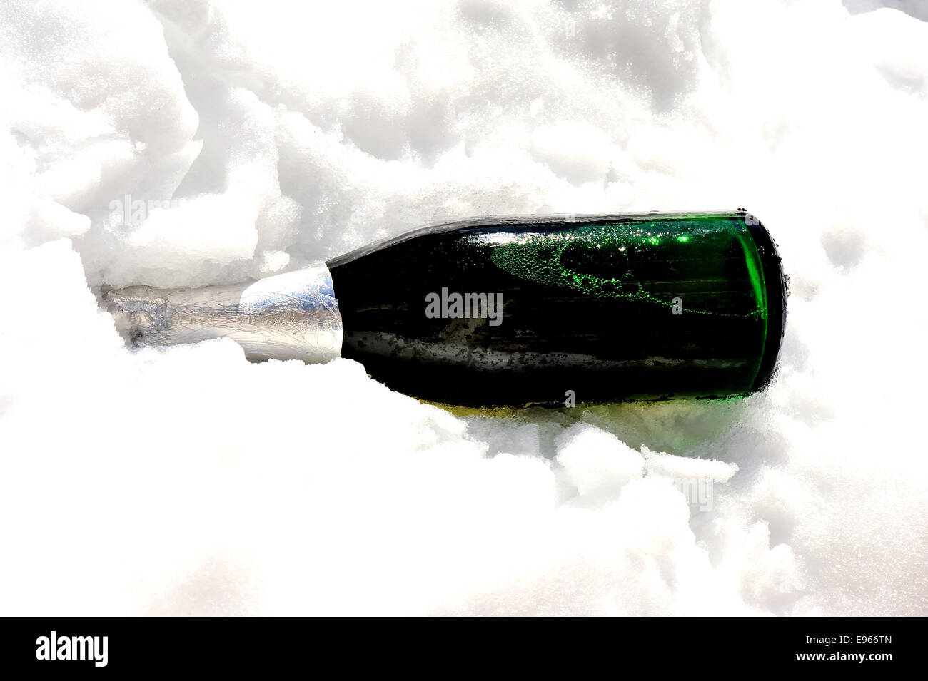 Champagne in Ice Stock Photo - Alamy