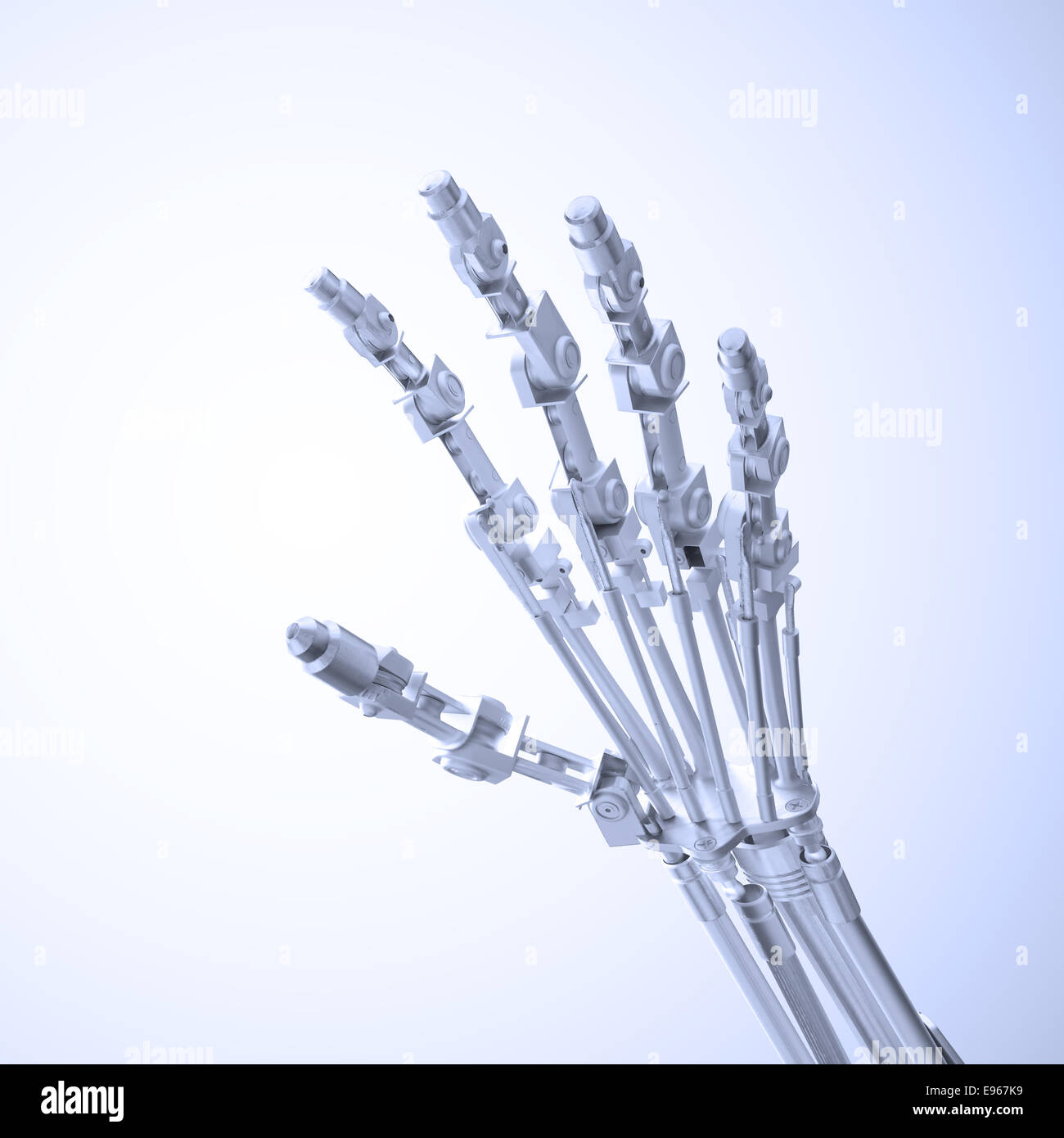 An artificial limb - prosthetics  and robotics technology concept Stock Photo