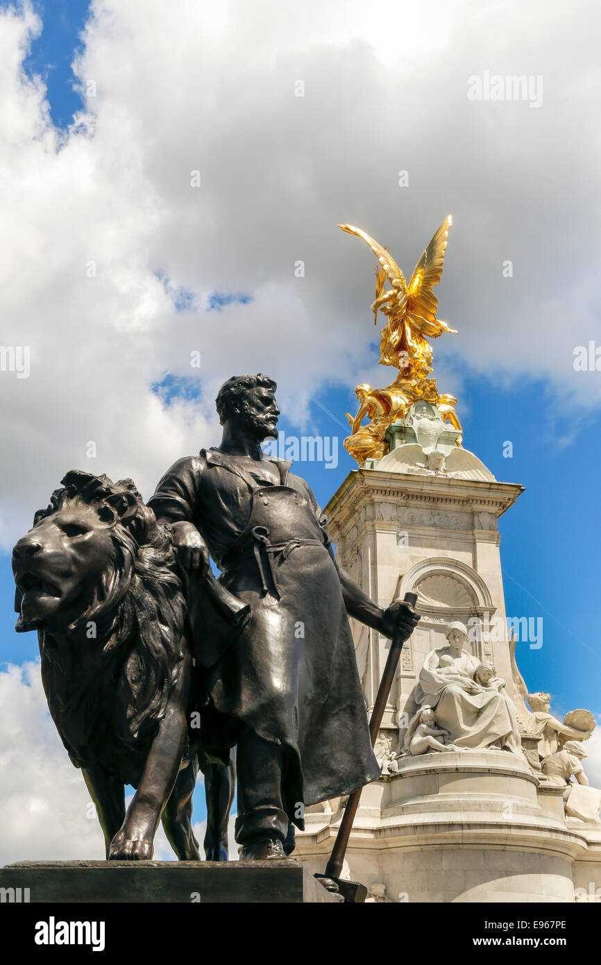 Rear view of Queen Victoria Memorial outside Buckingham Palace, London