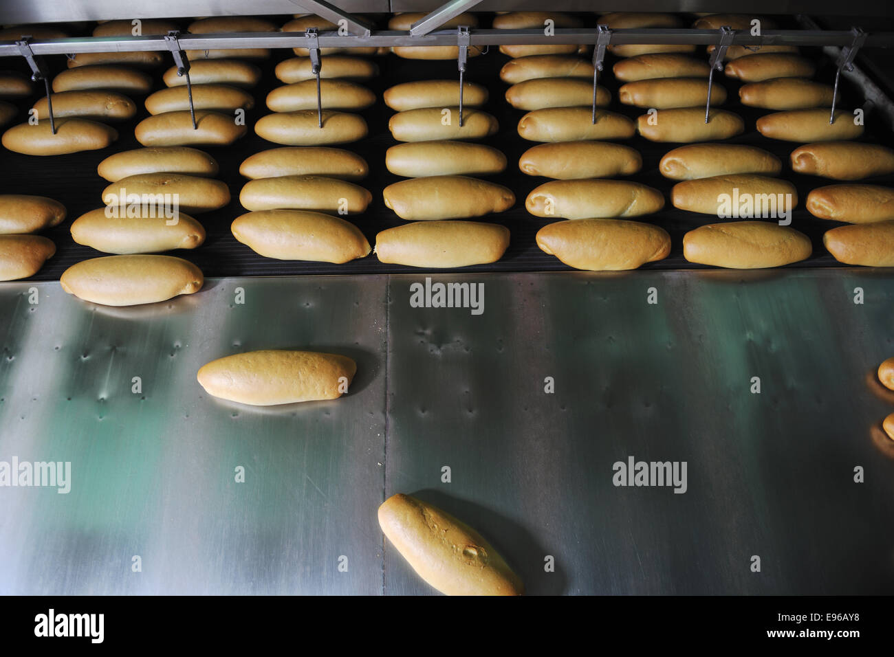 bread factory production Stock Photo Alamy