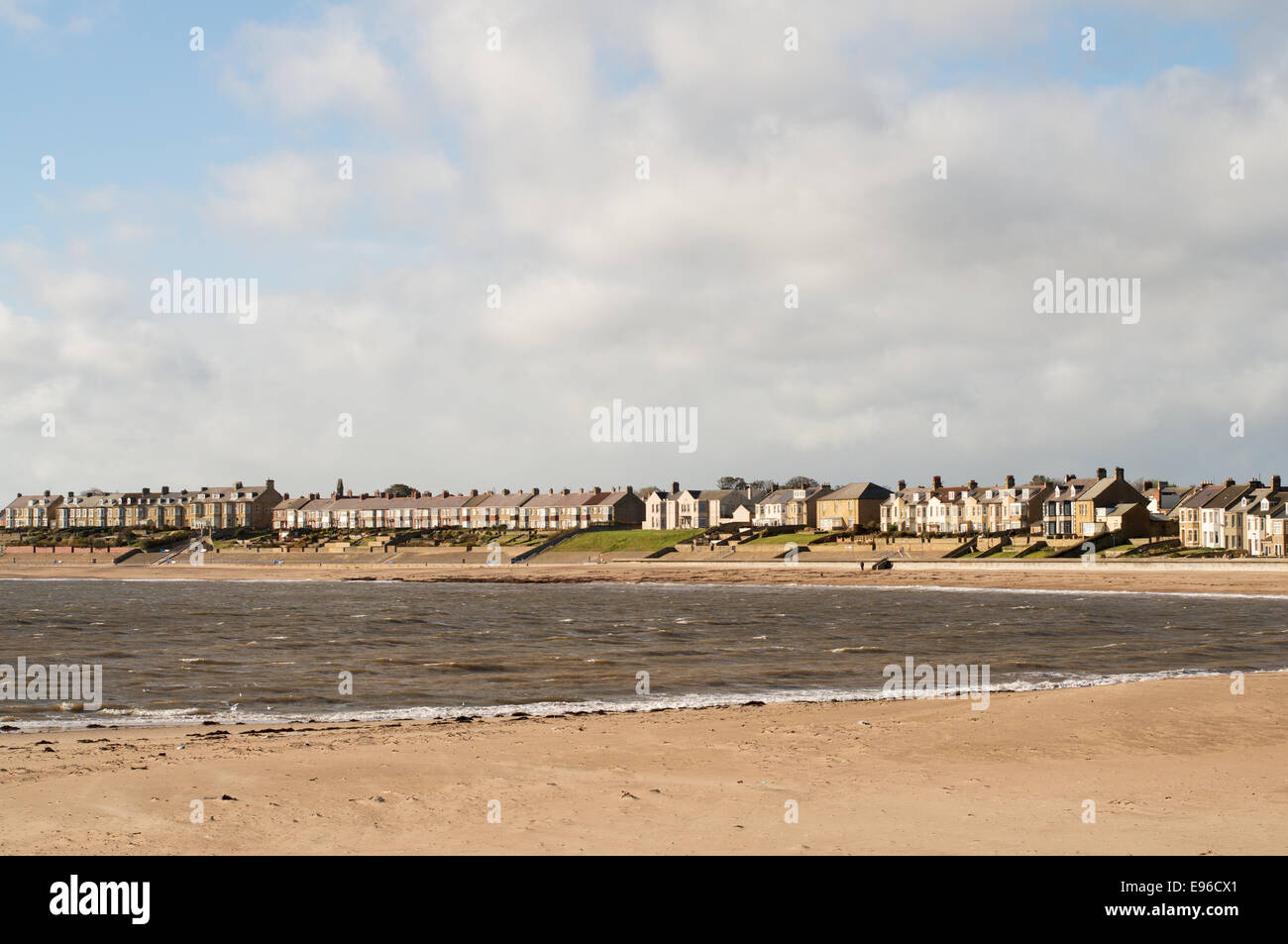 Seafront at Newbiggin by the sea, Northumberland, England, UK Stock