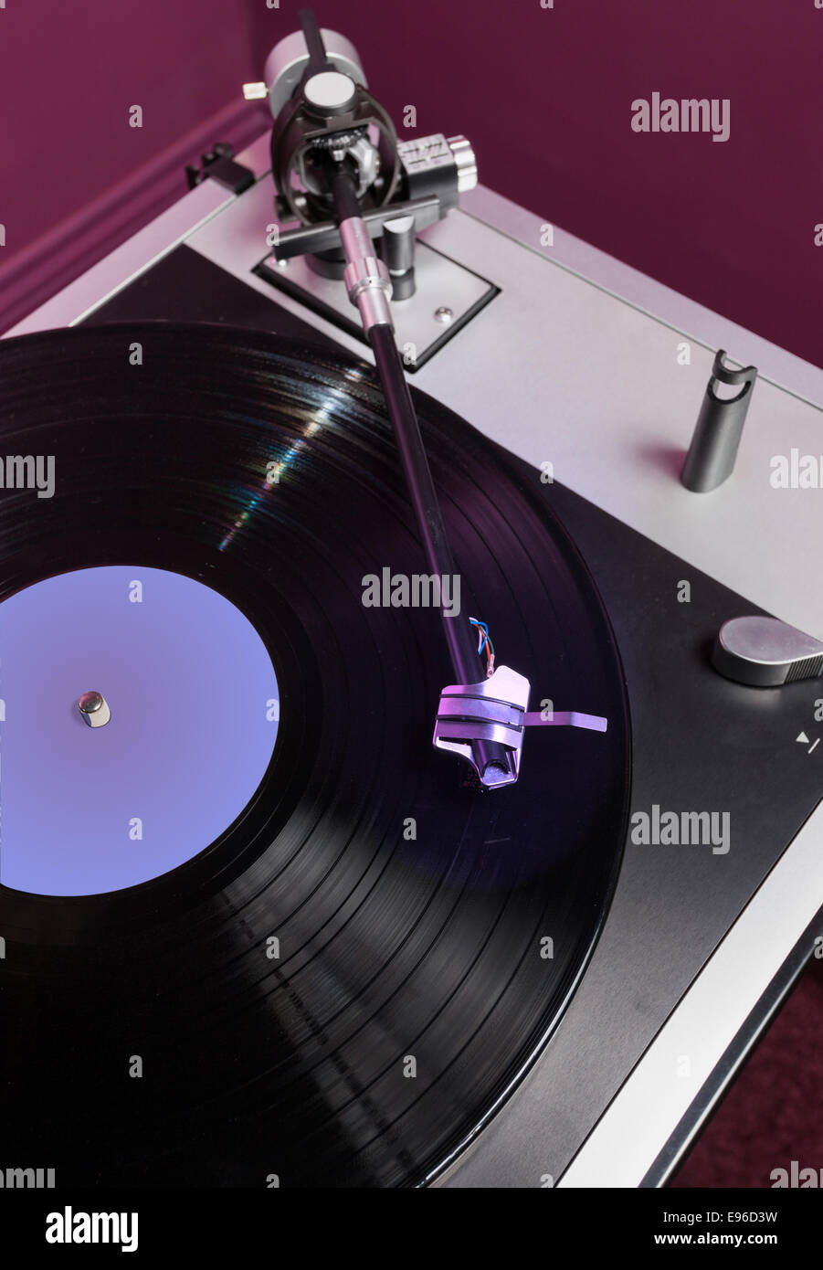 Vinyl analog record player cartridge and LP Stock Photo Alamy