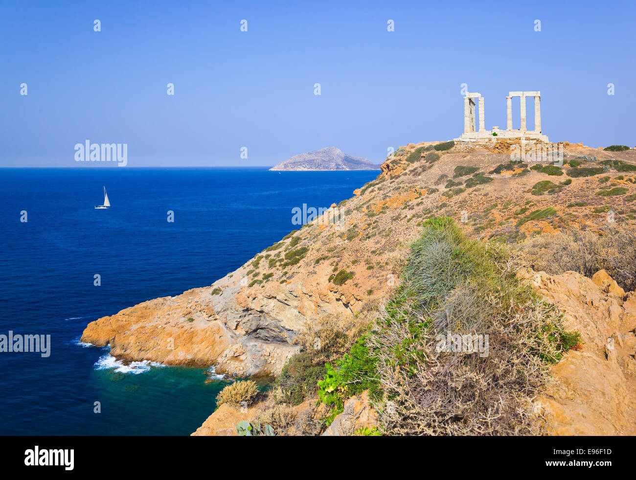 Poseidon Temple at Cape Sounion near Athens, Greece Stock Photo - Alamy