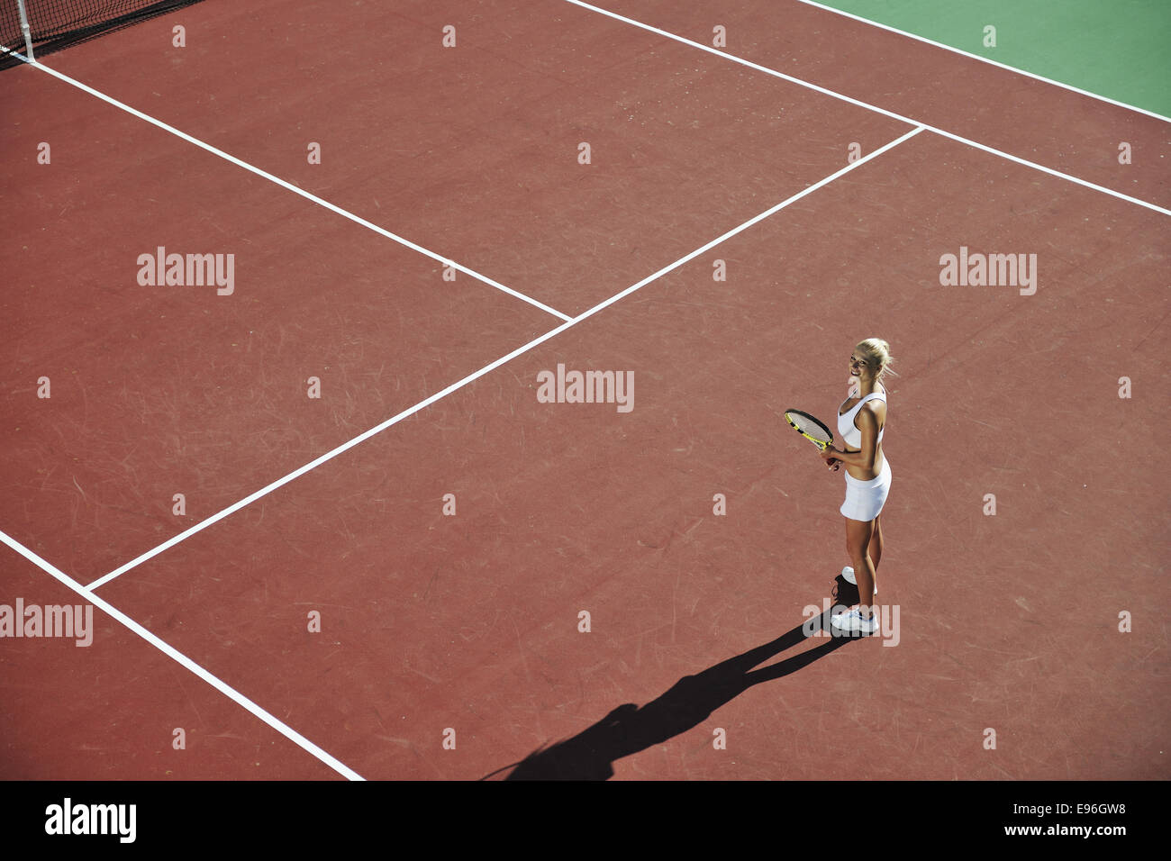 Young Woman Play Tennis Stock Photo - Alamy