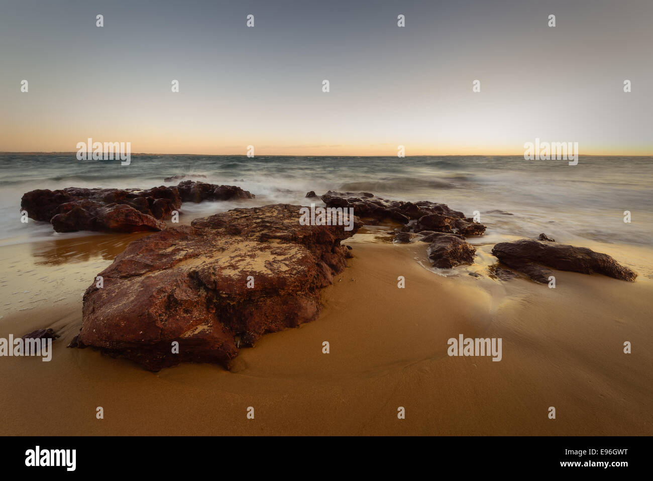 Red Rocks Beach, Phillip Island at dawn Stock Photo - Alamy