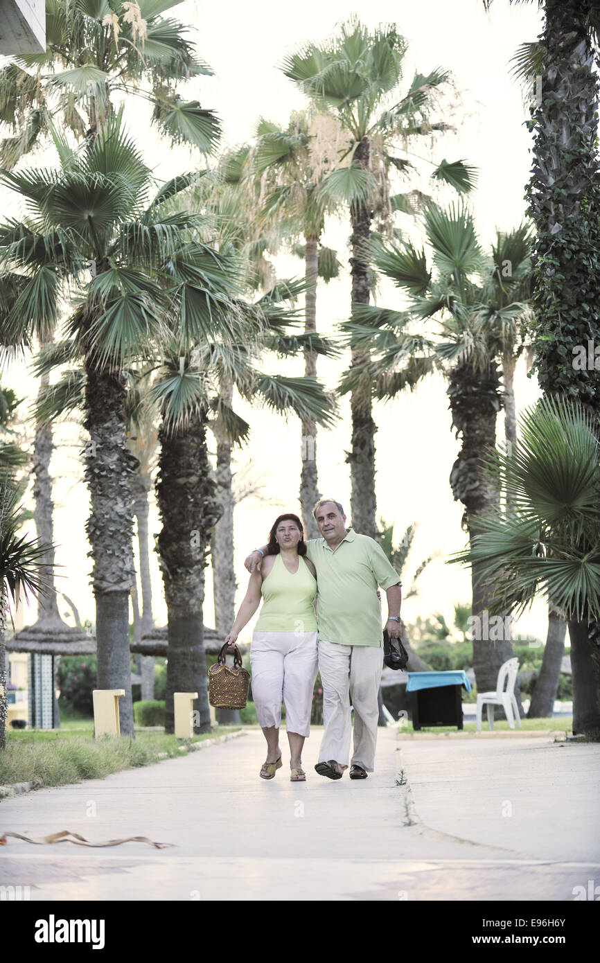 happy seniors couple on beach Stock Photo - Alamy