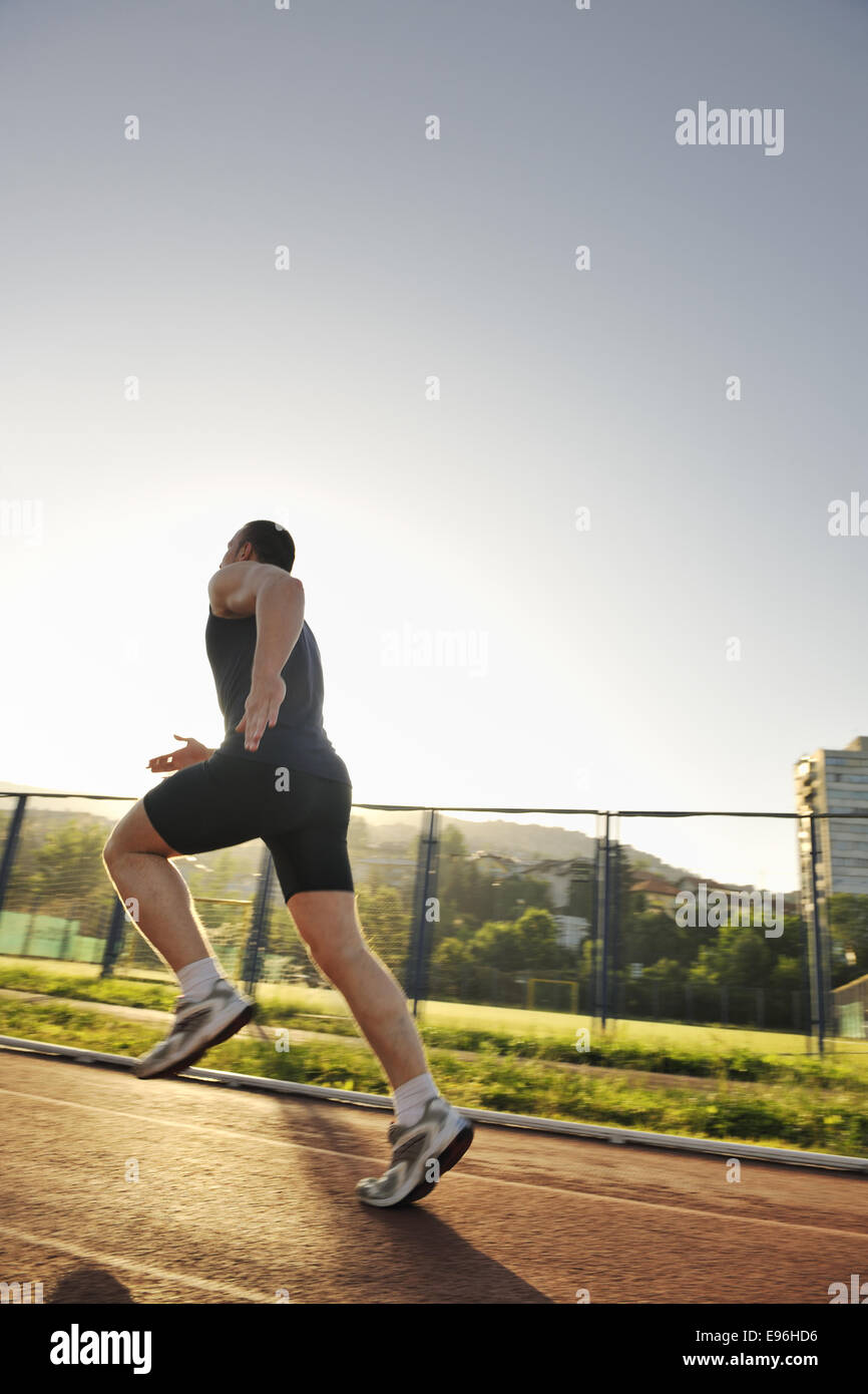 young athlete running Stock Photo Alamy
