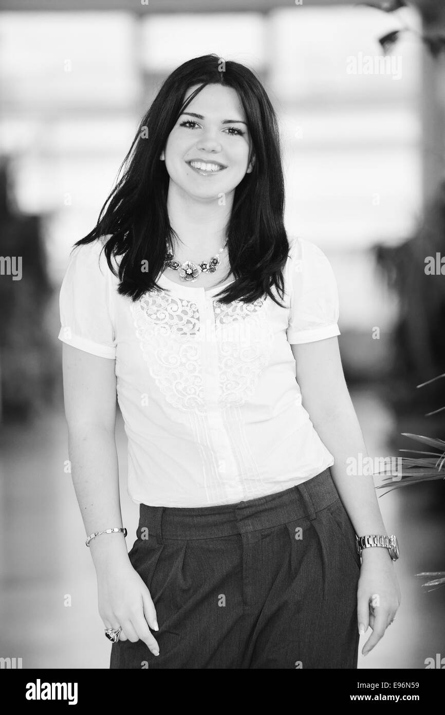 young happy woman Stock Photo - Alamy