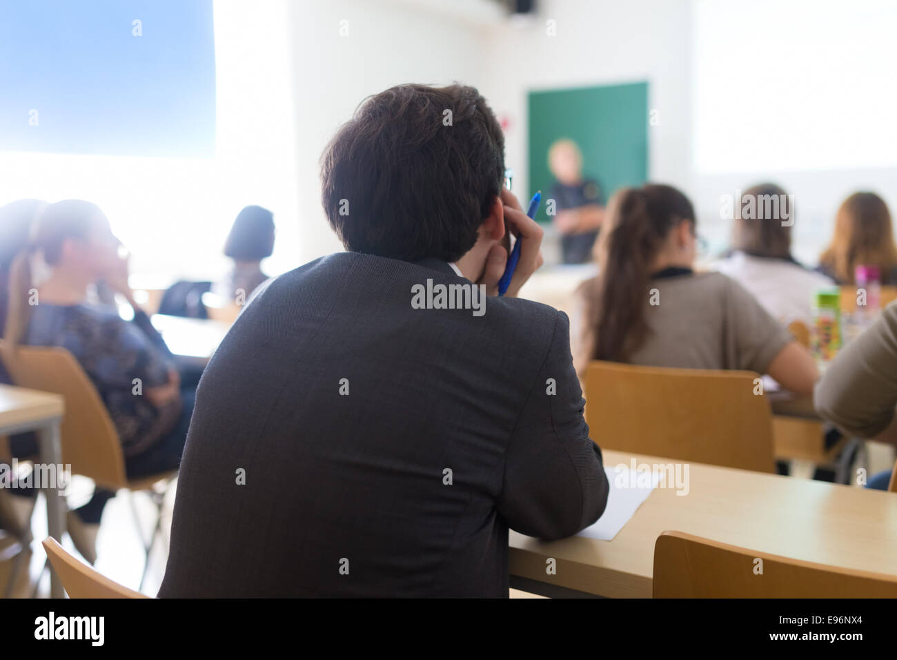 Lecturer at university. Stock Photo