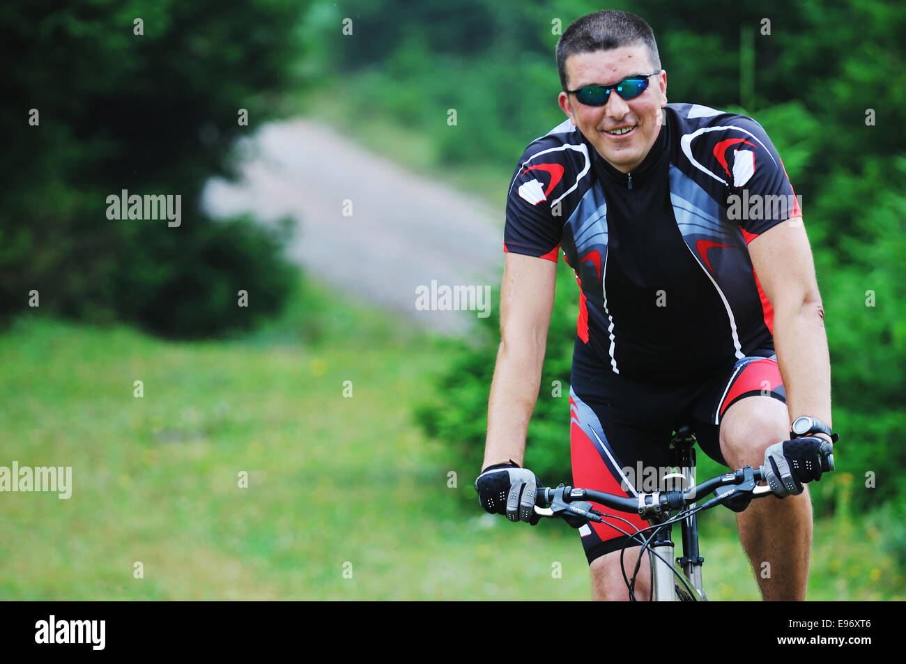 mount bike man outdoor Stock Photo Alamy
