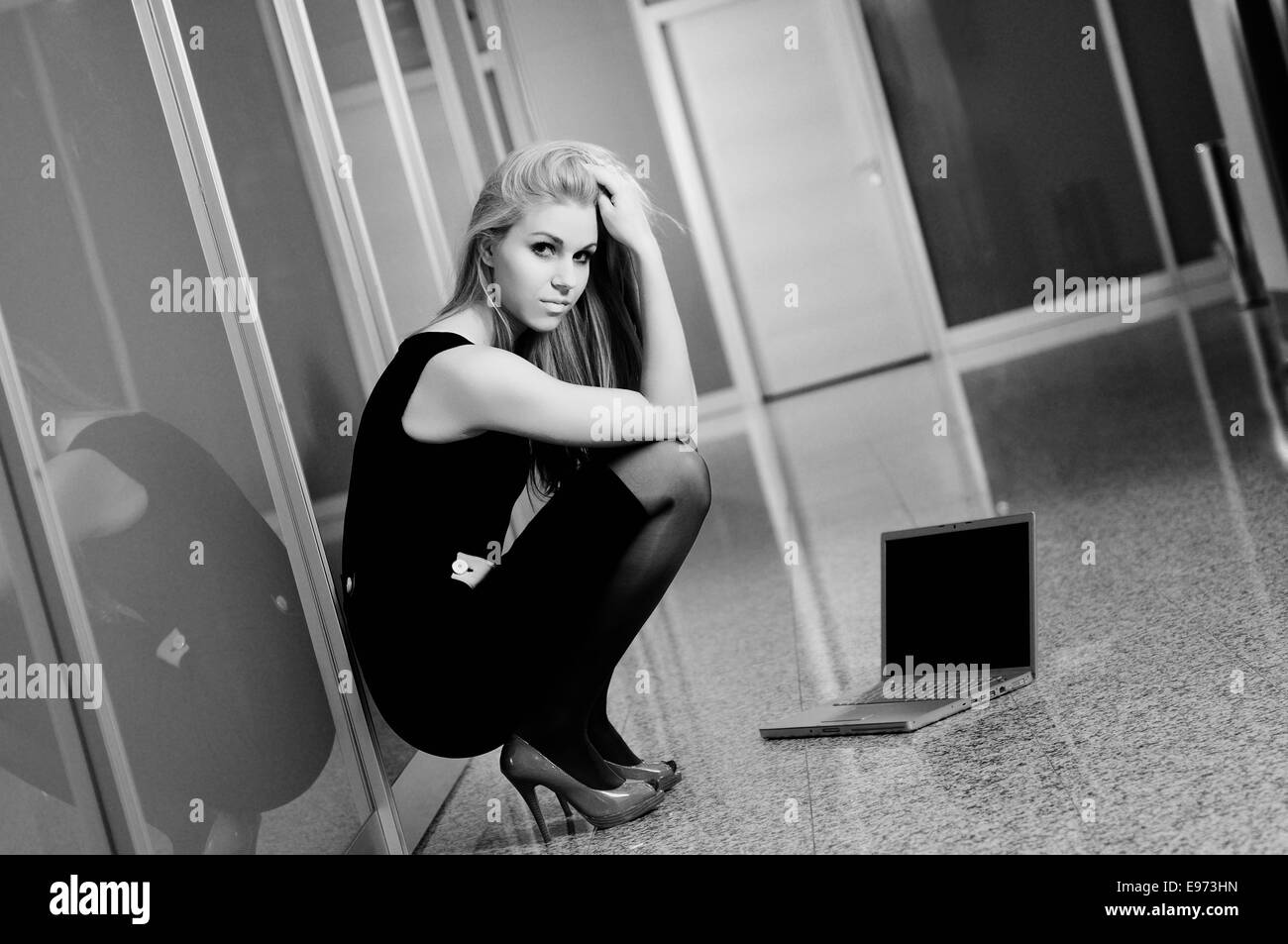 business woman laptop Stock Photo - Alamy