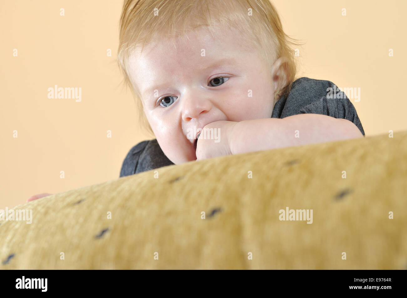cute little baby indoor closeup portrait Stock Photo - Alamy