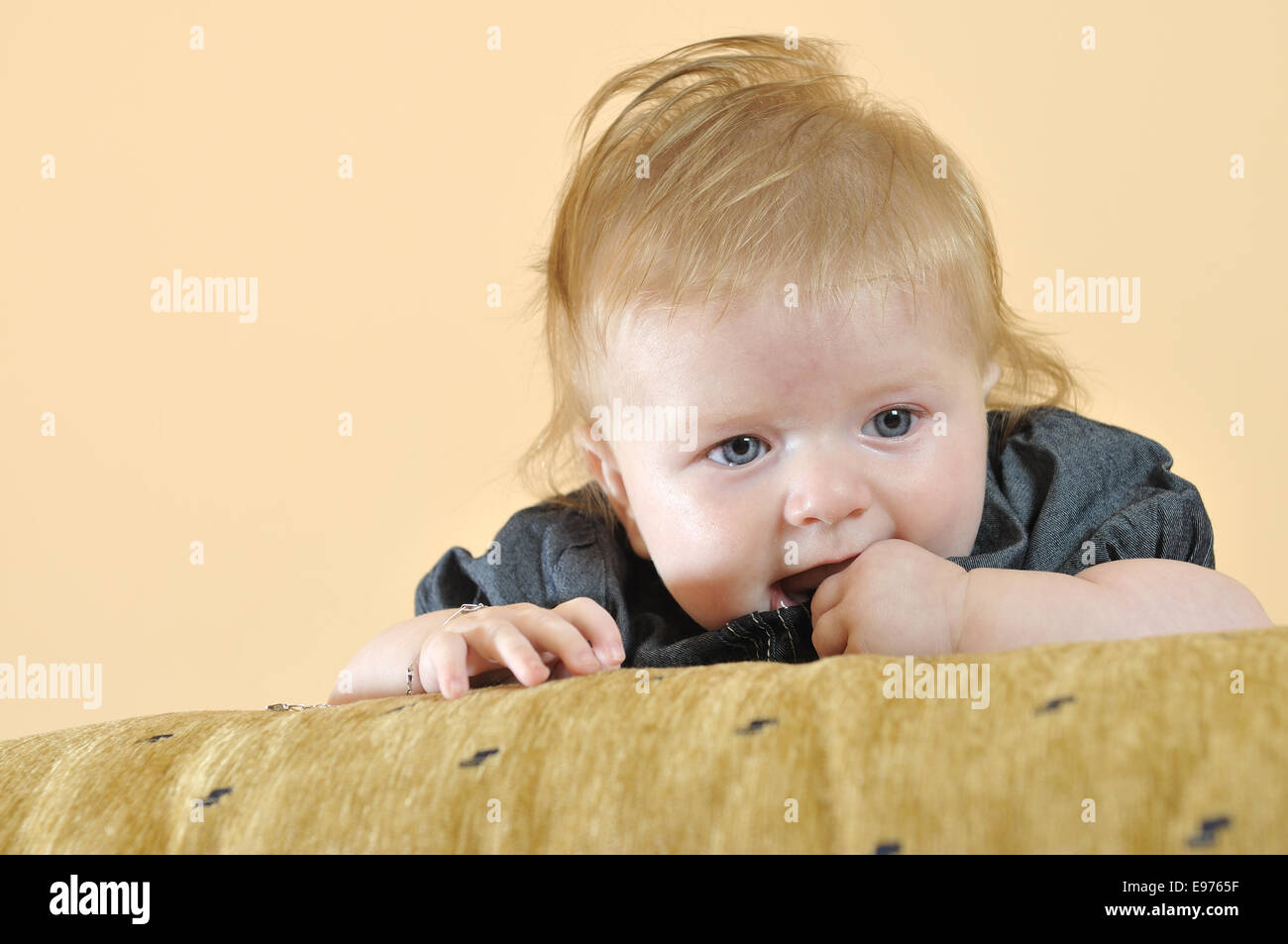 cute little baby indoor closeup portrait Stock Photo - Alamy