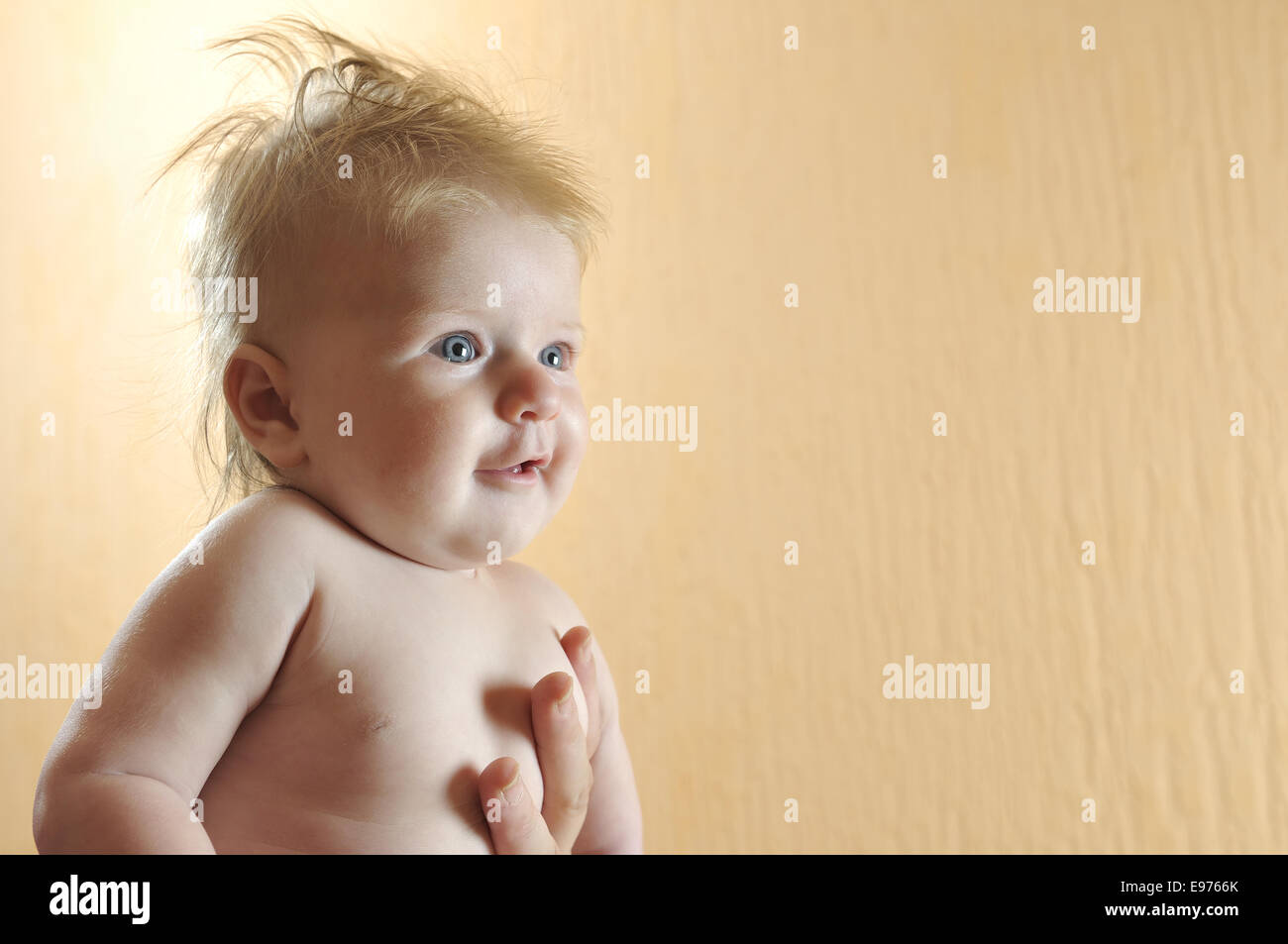 cute little baby indoor closeup portrait Stock Photo - Alamy