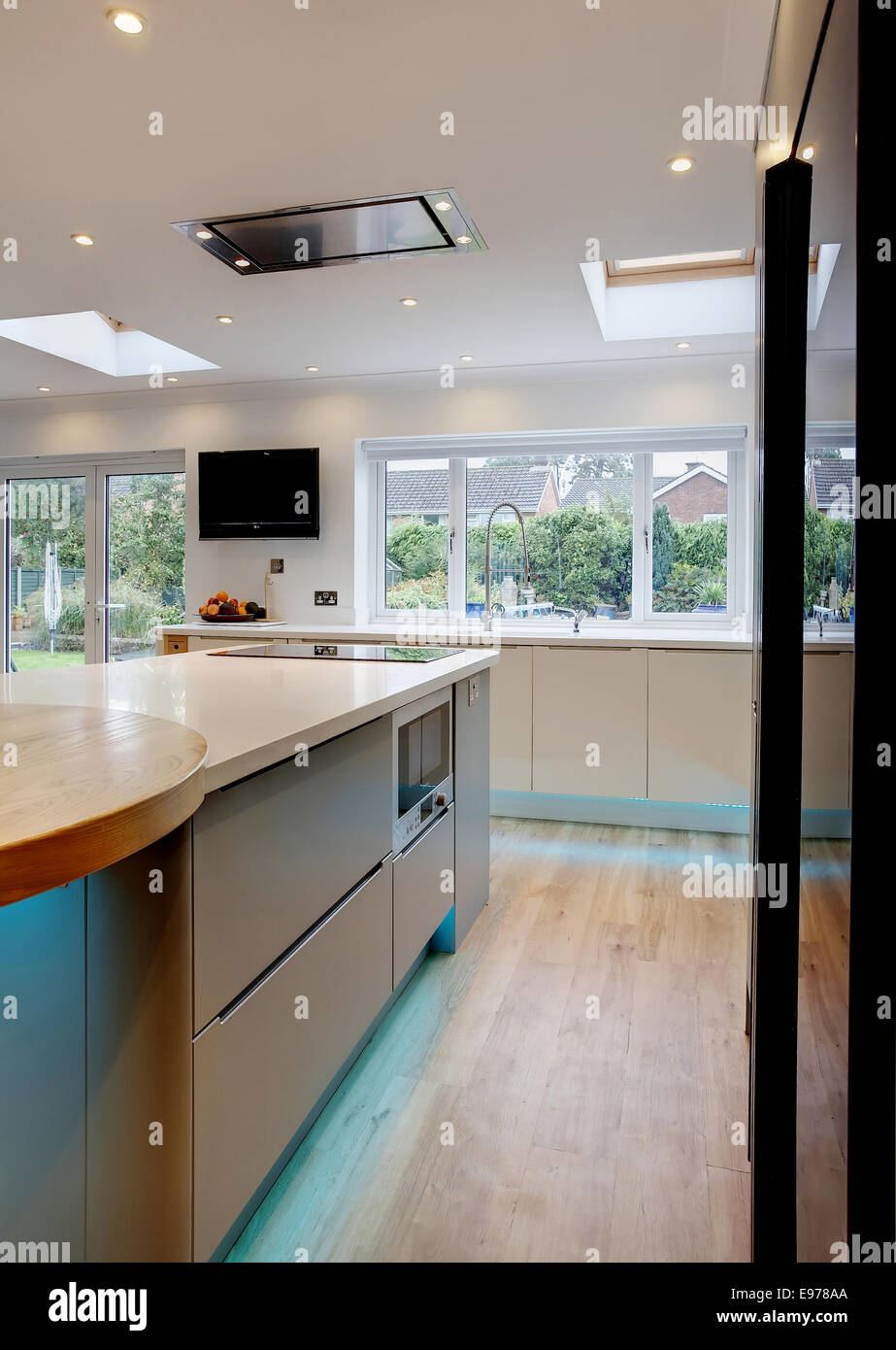 A Kitchen in a home in the UK. Stock Photo