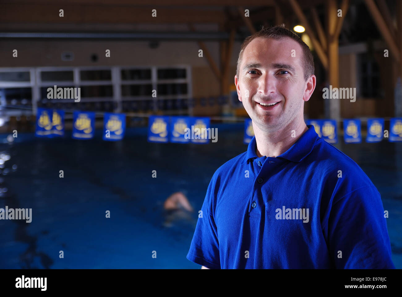 .swimming instructor Stock Photo