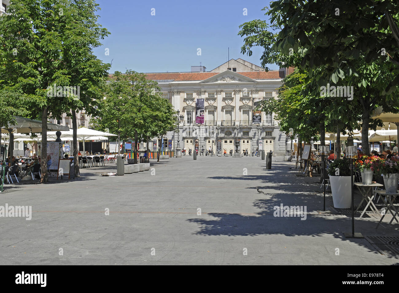 Theatre, Plaza de Santa Ana, square, Madrid, Spain Stock Photo - Alamy