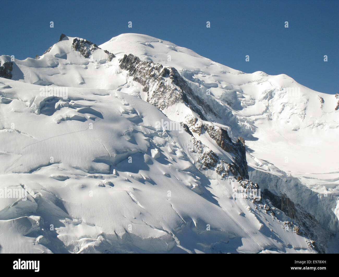 Mont Blanc summit from the Aiguille du Midi Stock Photo - Alamy