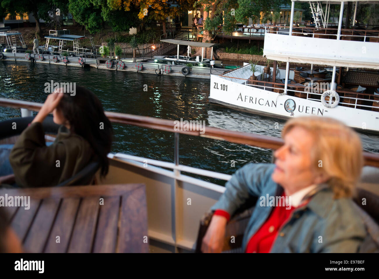Cruise along the Victoria Falls aboard the "Queen of Africa". Sunset