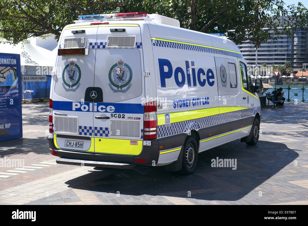 sydney police local area command vehicle parked at circular quay,sydney,australia Stock Photo