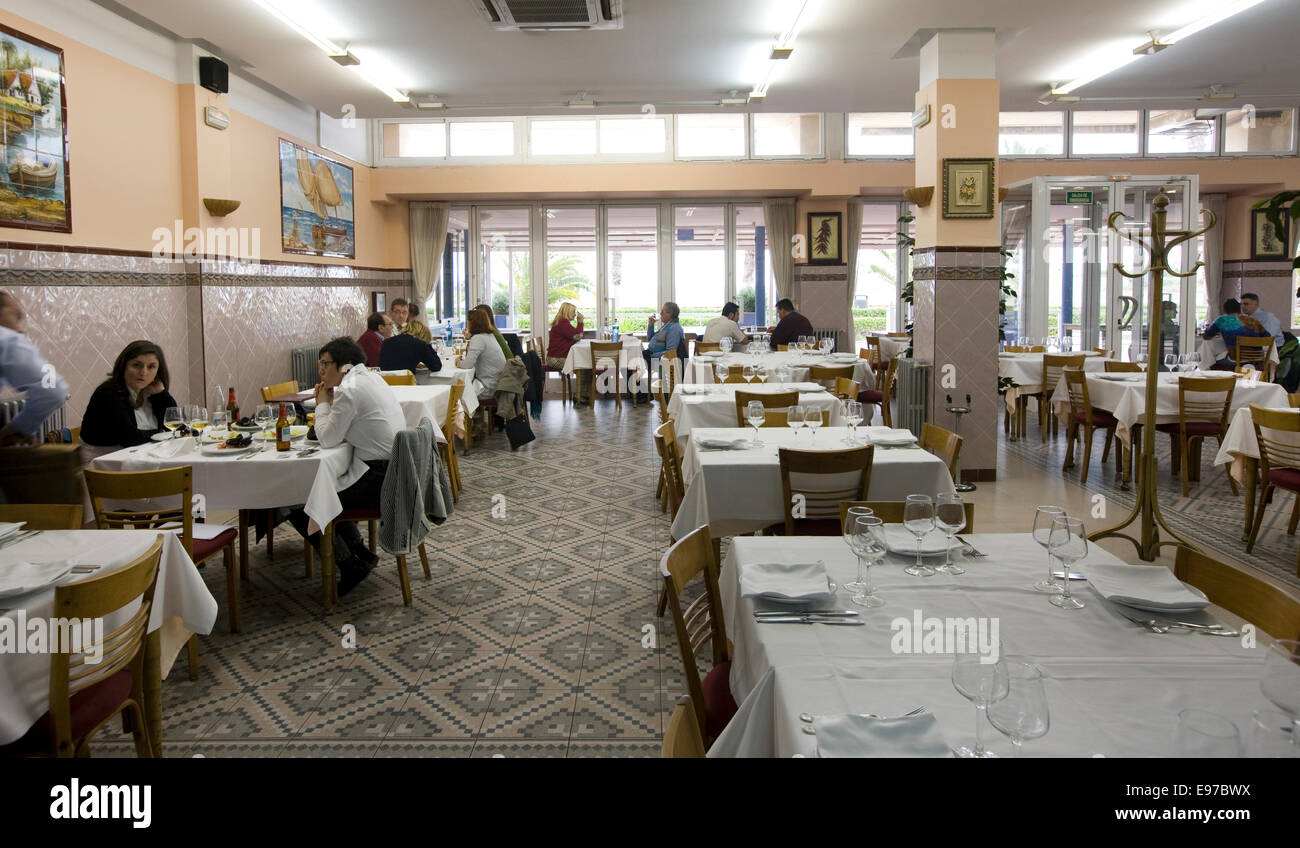 The restaurant La Pepica famous for it´s paella with lobster in