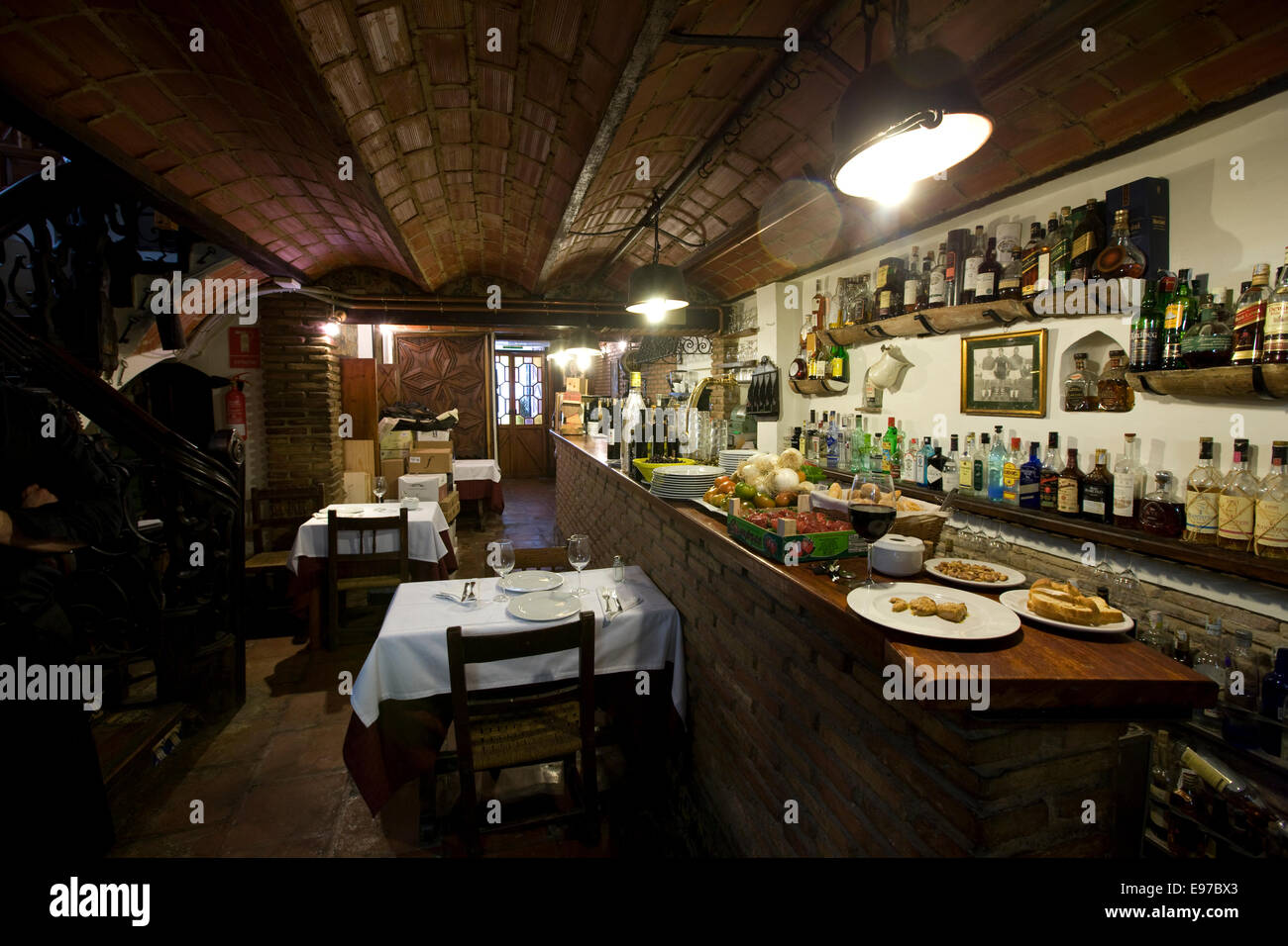 Bar and restaurant interior in Valencia Stock Photo Alamy