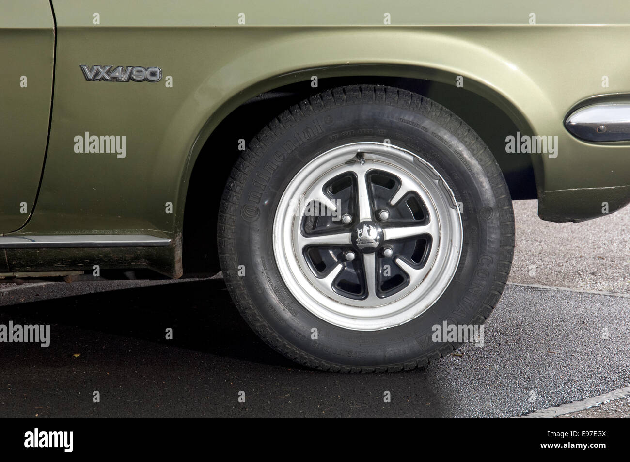 1972 Vauxhall VX4/90 classic British performance saloon car Rostyle alloy wheel Stock Photo
