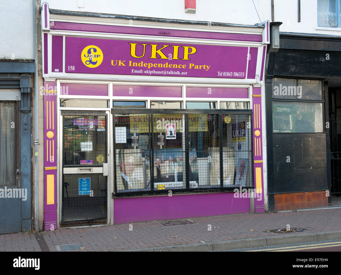 UKIP Office, King Street, Ramsgate, Kent, England, UK. Stock Photo