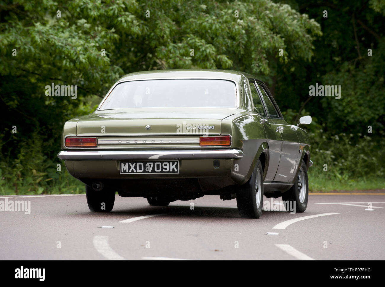 1972 Vauxhall VX4/90 classic British performance saloon car driving Stock Photo
