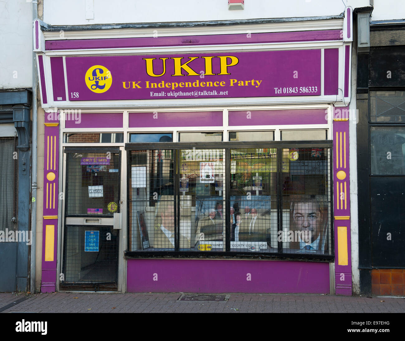 UKIP Office, King Street, Ramsgate, Kent, England, UK. Stock Photo
