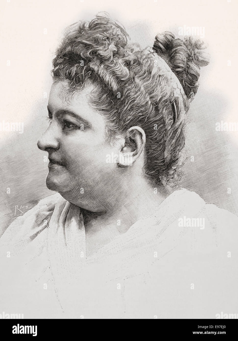 Emilia Pardo Bazán y de la Rúa-Figueroa, 1851 – 1921.  Galician novelist, journalist, essayist, critic and scholar. Stock Photo