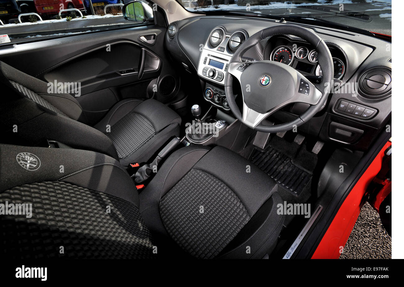 2008 Alfa Romeo Mito car, Italian super-mini interior Stock Photo - Alamy
