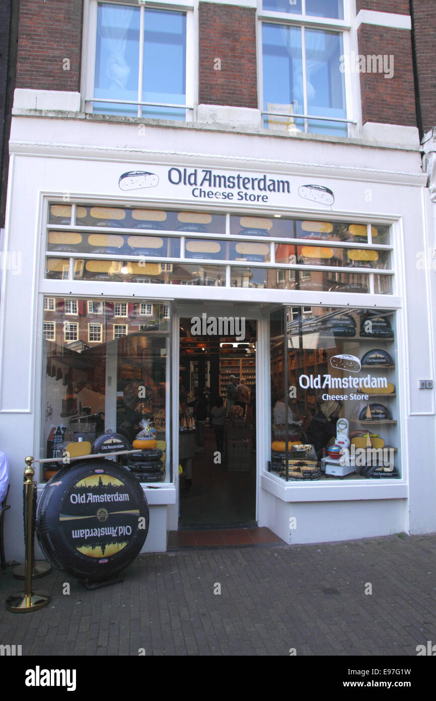 Old Amsterdam Cheese Store Singel Amsterdam Holland Stock Photo