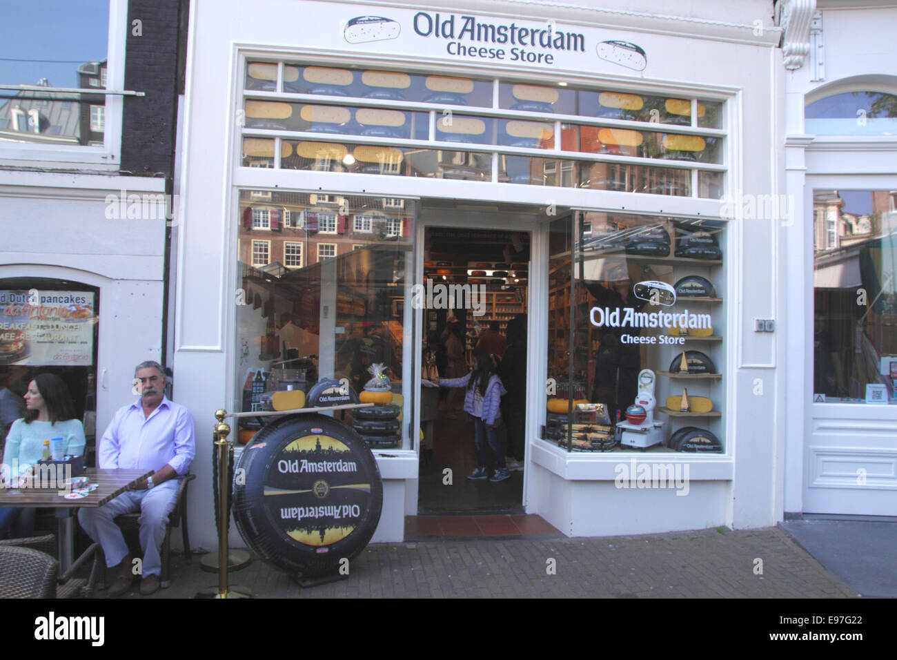 Old Amsterdam Cheese Store Singel Amsterdam Holland Stock Photo