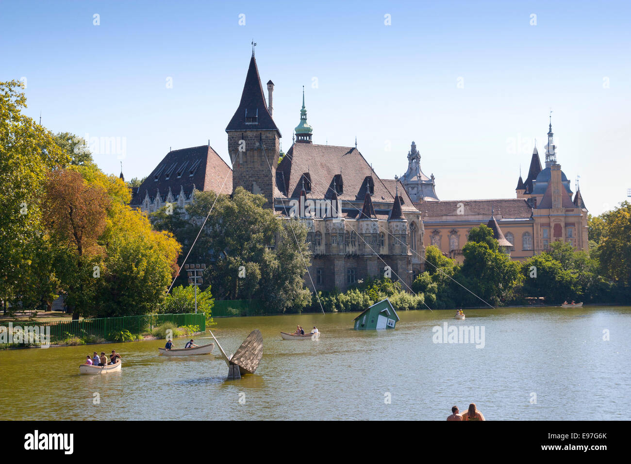 vajdahunyad-castle-in-budapest-stock-photo-alamy