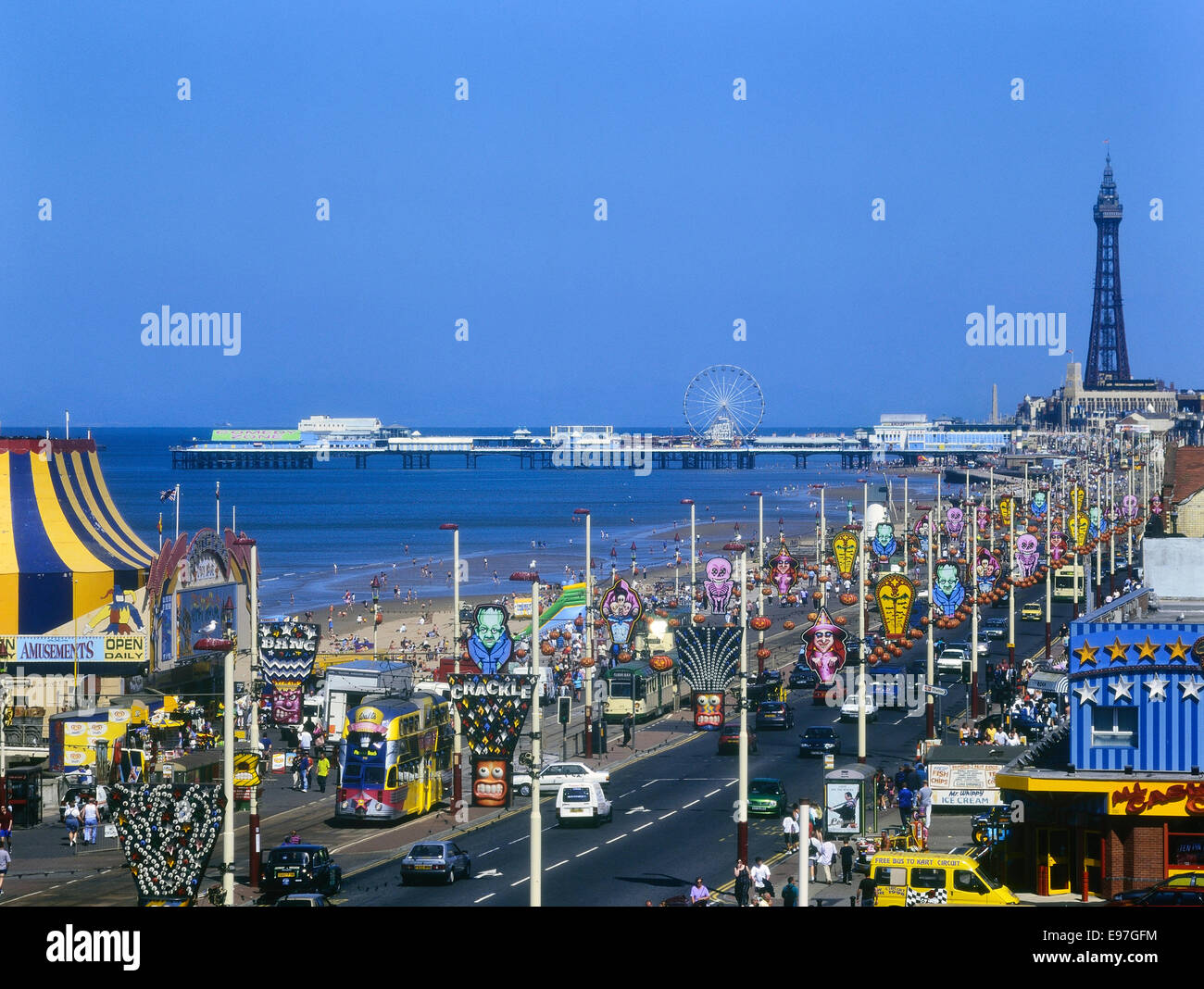 Blackpool promenade and seafront. Lancashire. UK Stock Photo Alamy