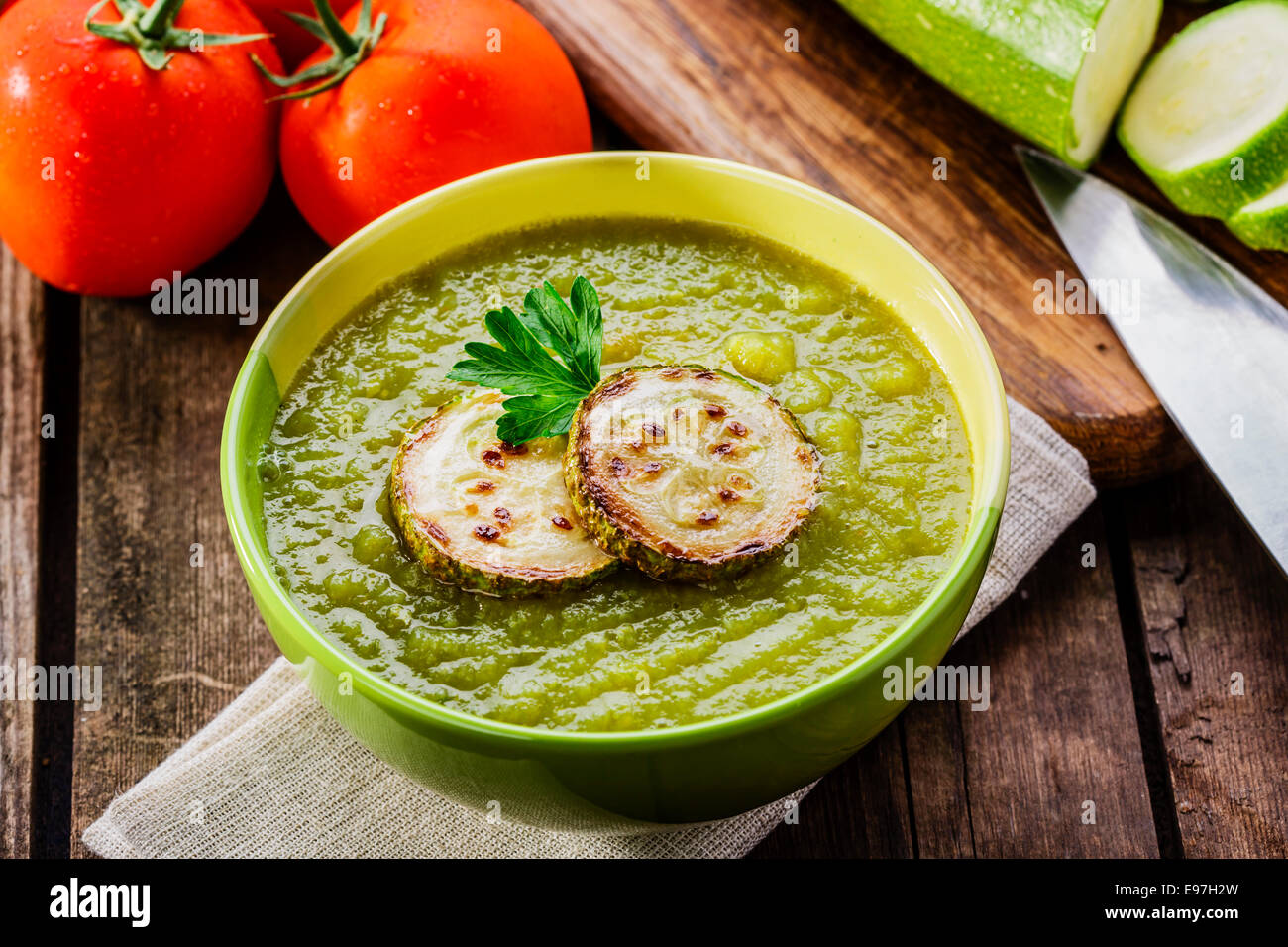 cream zucchini soup Stock Photo Alamy