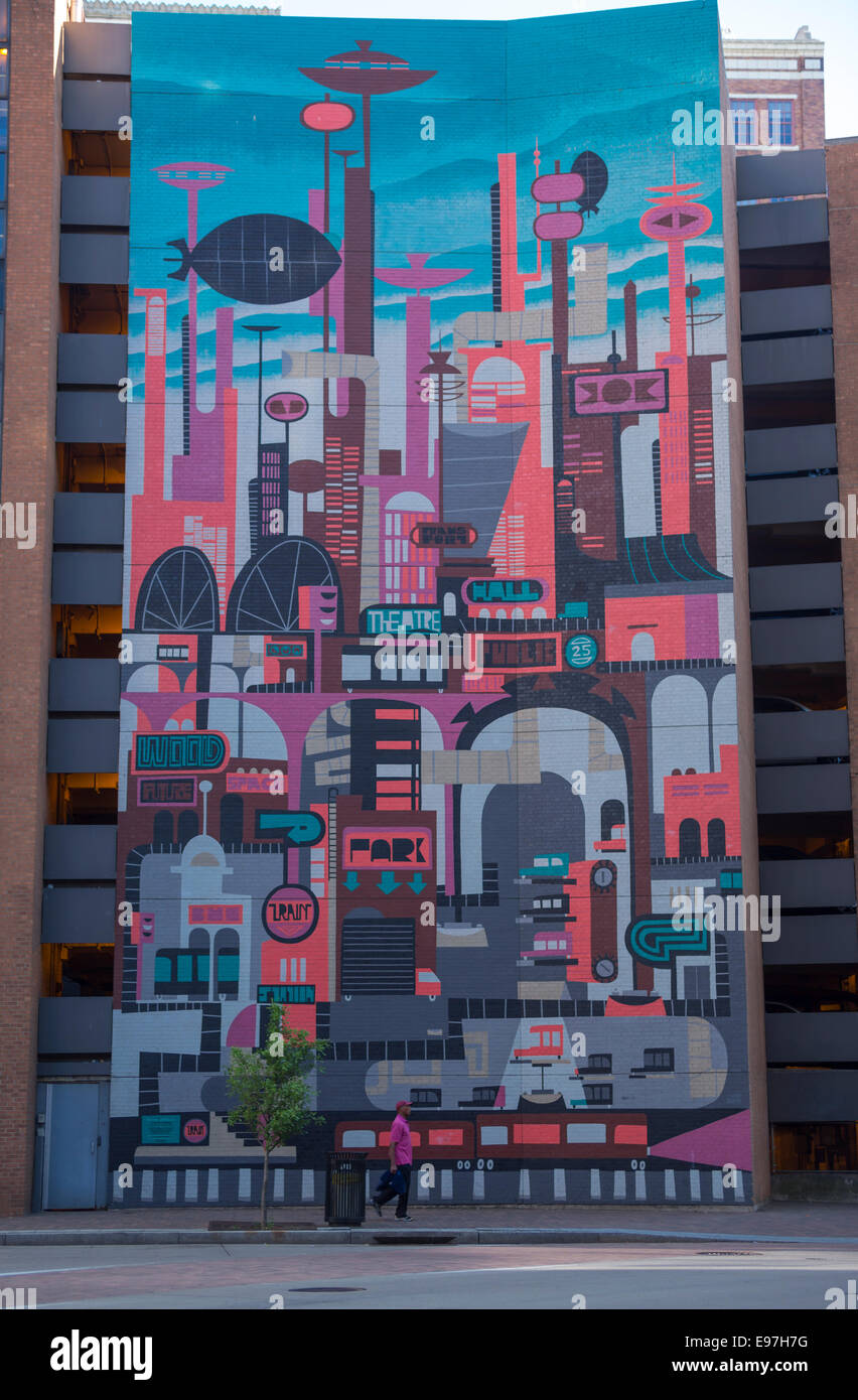 YESTERDAYS TOMORROW MURAL LIBERTY AVENUE DOWNTOWN PITTSBURGH ...
