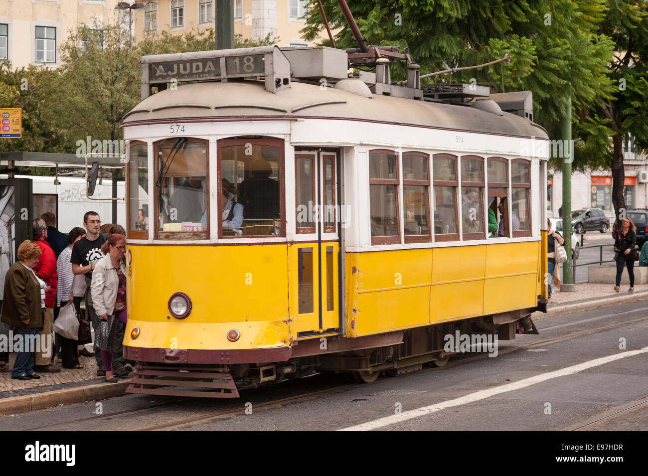 Tram System. Lisbon. Stock Photo