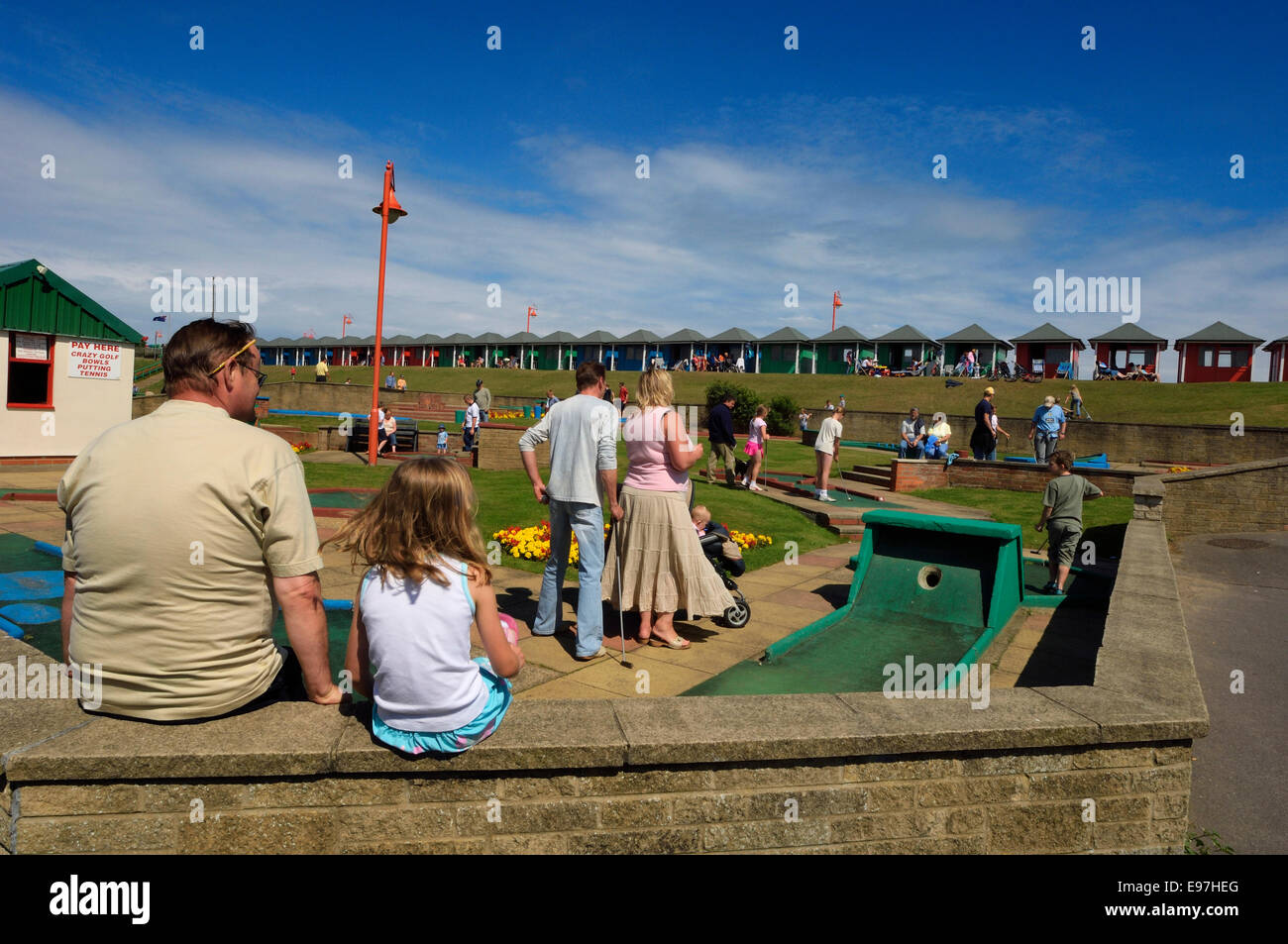 Crazy golf putting course. Queen's Park. Mablethorpe. Lincolnshire