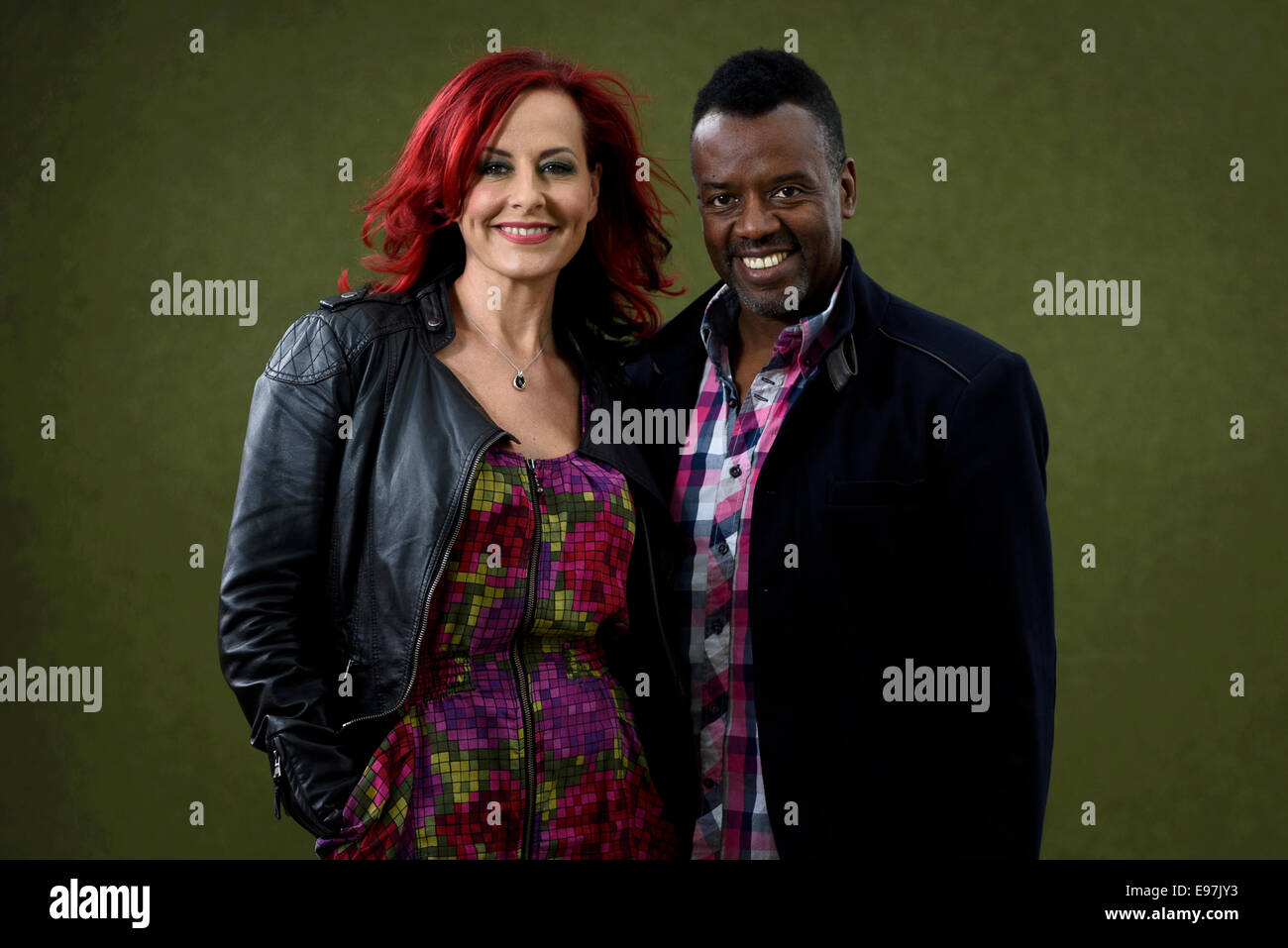 Vocal Coaches, judges and TV presenters David and Carrie Grant appear at the Edinburgh International Book Festival. Stock Photo