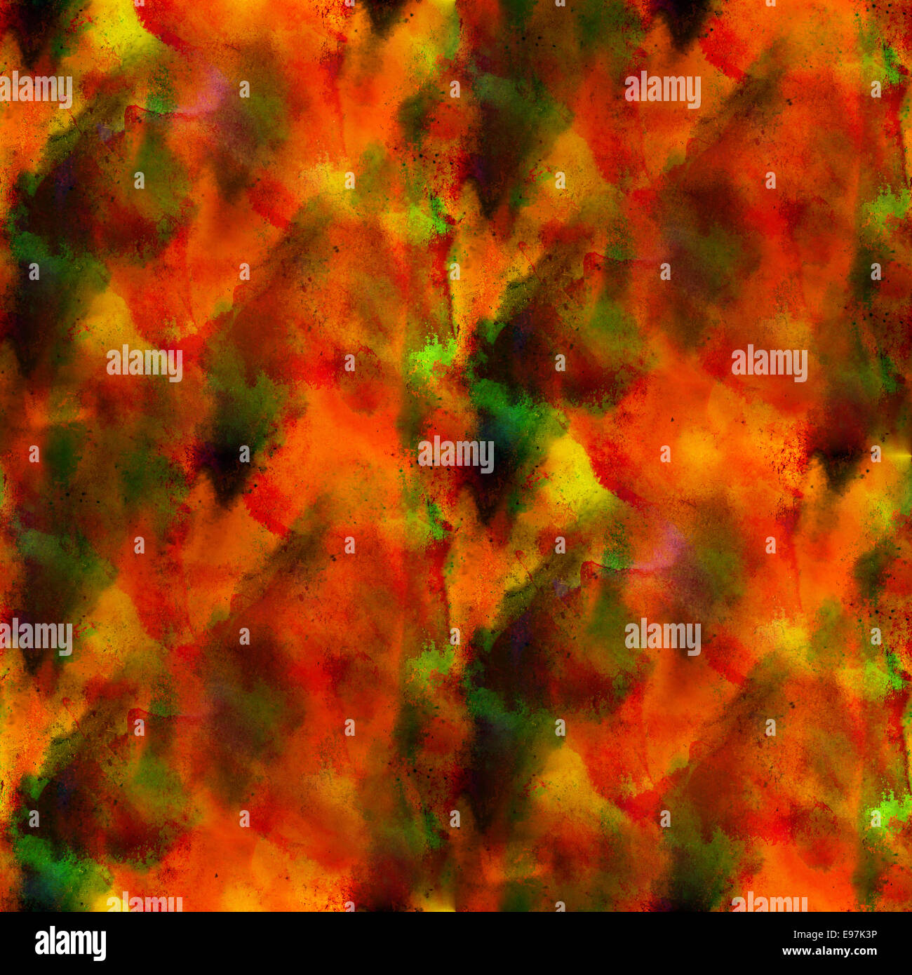 art background texture abstract orange, green watercolor seamles Stock