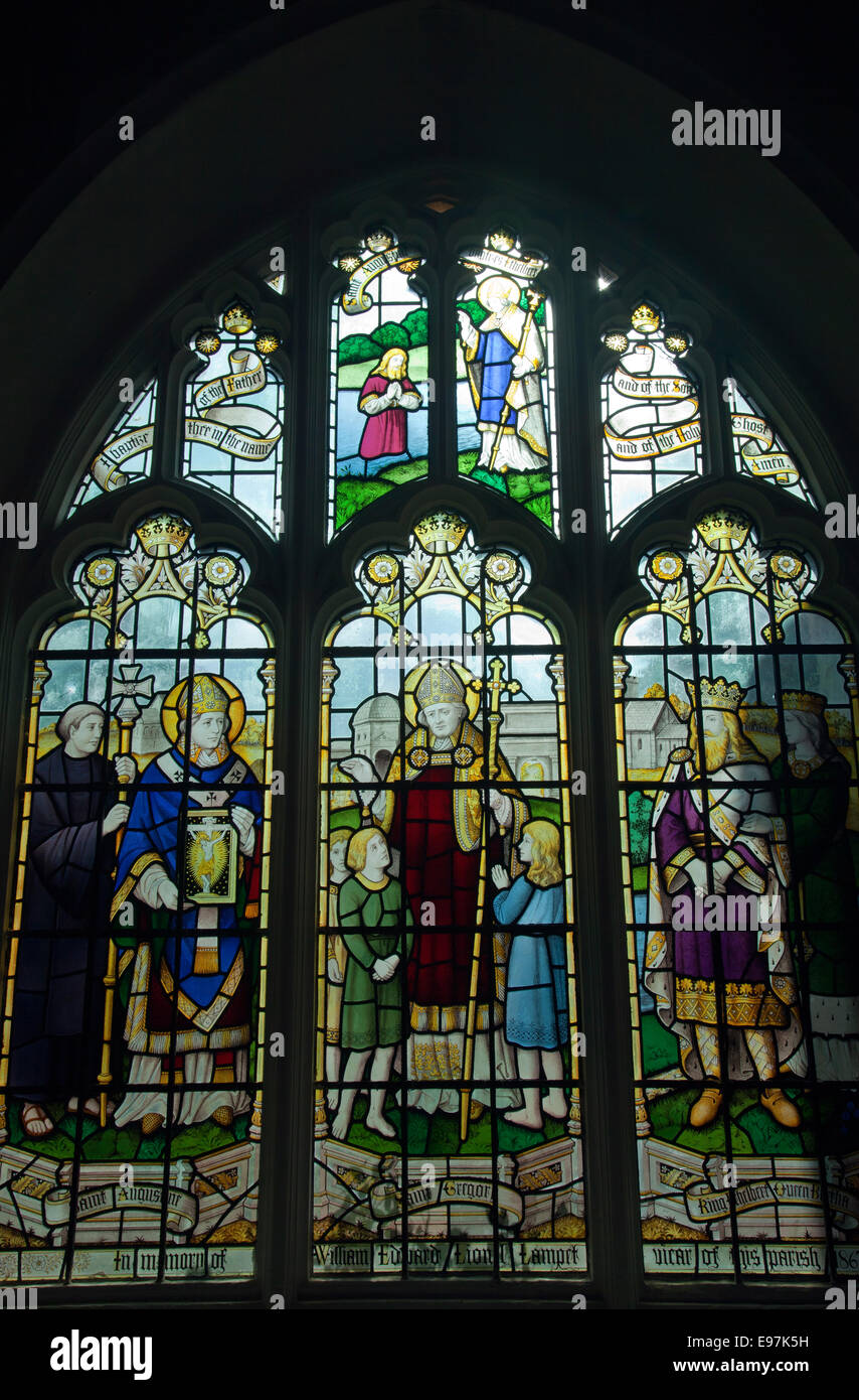 St Mary's Church Stained Glass Window in Great Bardfield Essex UK